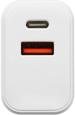 Сетевое зар./устр. BoraSCO 20W 3A (PD+QC) USB/USB Type-C белый (38254)