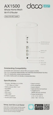 Бесшовный Mesh роутер TP-Link Deco X10-4G