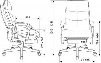 Кресло руководителя Бюрократ  CH-824MSG-F