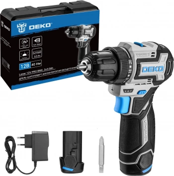 Дрель-шуруповерт Deko Loner 12V PRO