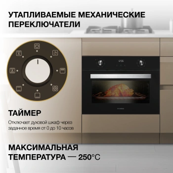 Духовой шкаф Электрический Hyundai HEO 64512 BG