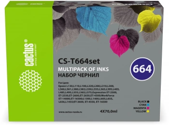 Чернила Cactus CS-T664set 664