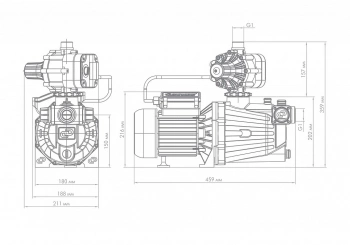 Насос садовый Джилекс Джамбо 70/50 П-К Комфорт