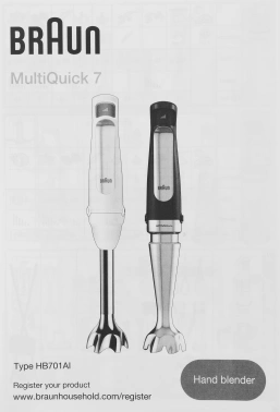 Блендер погружной Braun MultiQuick 7 MQ7000 WH