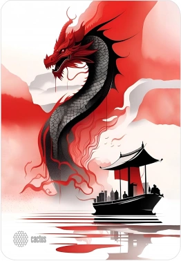 Коврик для мыши Cactus Red Dragon