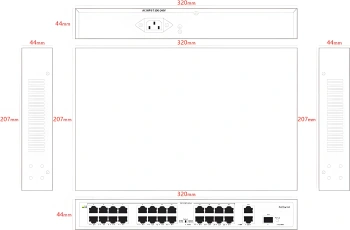 Коммутатор Tiandy  TC-P3S027 H/2421/AT/260