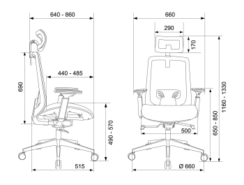 Кресло эргономичное Бюрократ  MC-1015-H