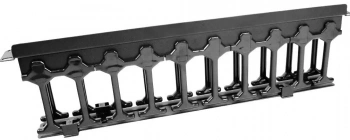 Кабельный органайзер горизонтальный ЦМО ГКО-П-1-9005 пальцы 1U шир.:19