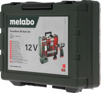 Дрель-шуруповерт Metabo Powermaxx BS Basic Set с набором оснастки