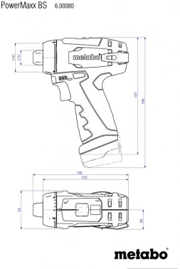 Дрель-шуруповерт Metabo Powermaxx BS Basic Set с набором оснастки