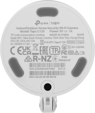 Камера видеонаблюдения IP TP-Link  Tapo C120