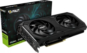 Видеокарта Palit PCI-E 4.0 PA-RTX4060Ti DUAL NVIDIA GeForce RTX 4060TI 8Gb 128bit GDDR6 2310/18000 HDMIx1 DPx3 HDCP Ret