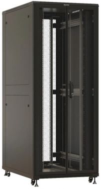 Шкаф коммутационный Hyperline (TTBR-4288-DD-RAL9004) напольный 42U 800x800мм пер.дв.перфор. задн.дв.перфор. 2 бок.пан. 1000кг черный 710мм 123.38кг 2055мм IP20 сталь
