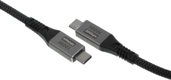 Кабель Premier 100W/4K 60HZ/20GBS USB Type-C (m)-USB Type-C (m) 1м черный