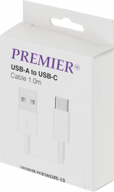 Кабель Premier 20W1M/A-C USB (m)-USB Type-C (m) 1м белый