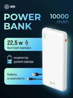 Мобильный аккумулятор Cactus  CS-PBFSBA-10000