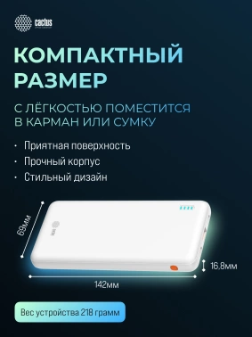 Мобильный аккумулятор Cactus  CS-PBFSBA-10000