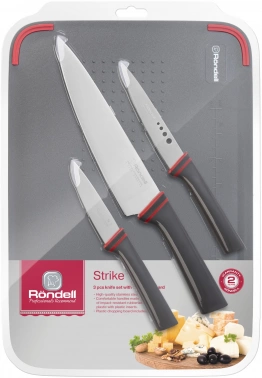 Набор ножей кухон. Rondell Strike RD-1491