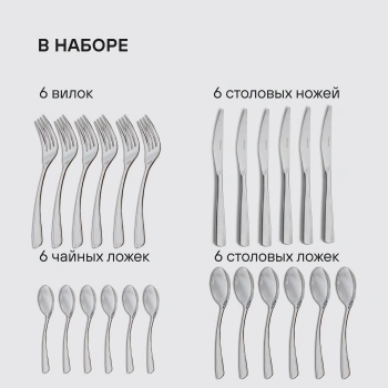 Набор столовых приборов Rondell Bridget RD-1854