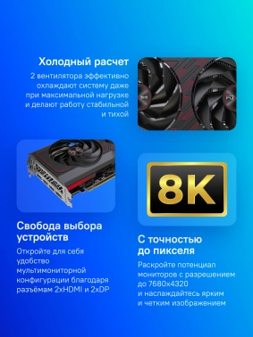 Видеокарта Sapphire PCI-E 4.0 11339-04-20G  RX 7600 XT GAMING OC