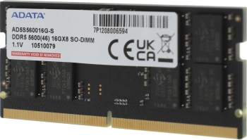Память DDR5 16GB 5600MHz A-Data  AD5S560016G-S