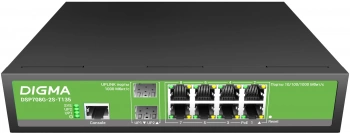 Коммутатор Digma  DSP708G-2S-T135