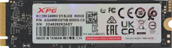 Накопитель SSD A-Data PCIe 4.0 x4 8TB AGAMMIXS70B-8000G-CS
