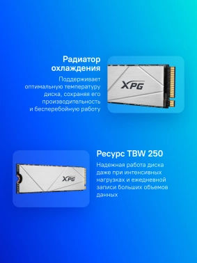 Накопитель SSD A-Data PCIe 4.0 x4 1TB AGAMMIXS60-1T-CS Gammix S60