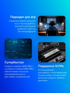 Накопитель SSD A-Data PCIe 4.0 x4 2TB AGAMMIXS60-2T-CS Gammix S60