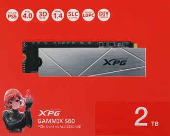 Накопитель SSD A-Data PCIe 4.0 x4 2TB AGAMMIXS60-2T-CS Gammix S60