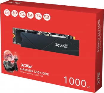 Накопитель SSD A-Data PCIe 4.0 x4 1TB SGAMMIXS50C-1000G-CS Gammix S50 Core