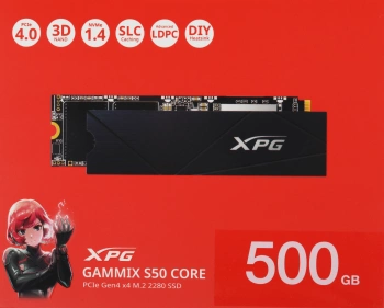 Накопитель SSD A-Data PCIe 4.0 x4 500GB SGAMMIXS50C-500G-CS Gammix S50 Core