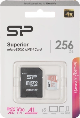 Флеш карта microSDXC 256GB Silicon Power  SP256GBSTXDV3V20SP