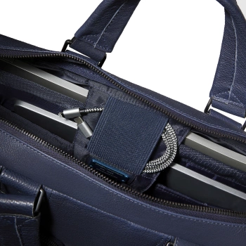 Деловая сумка Piquadro Cronus CA6025S134/BLU с отделением для ноутбука 15.6