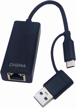 Сетевой адаптер 2.5G Ethernet Digma DLA-GTUC01