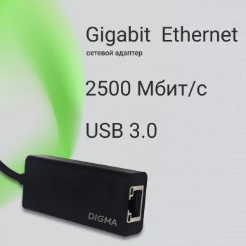 Сетевой адаптер 2.5G Ethernet Digma DLA-GTUC01