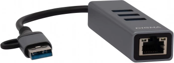 Сетевой адаптер Gigabit Ethernet Digma DLA-GEUCH3