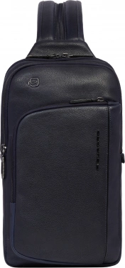 Рюкзак слинг мужской Piquadro Cronus CA6686S134/BLU синий кожа