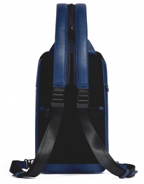 Рюкзак слинг мужской Piquadro Than CA6616S135/BLU синий кожа
