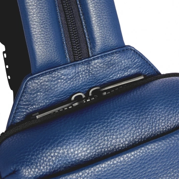 Рюкзак слинг мужской Piquadro Than CA6616S135/BLU синий кожа