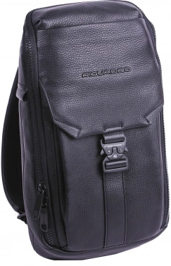 Рюкзак слинг мужской Piquadro Than CA6616S135/N черный кожа