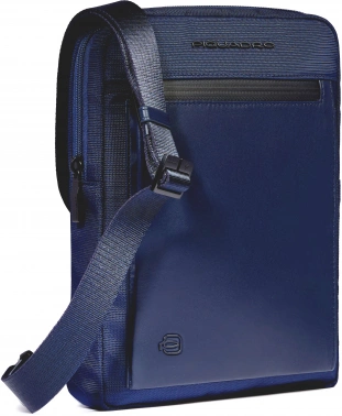 Сумка мужская Piquadro Orion CA1816S136/BLU синяя ткань/натур.кожа