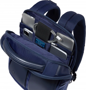Рюкзак Piquadro Orion CA6620S136/BLU синий ткань/натур.кожа
