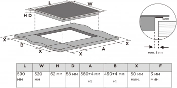 Индукционная варочная поверхность Midea MIH65783F