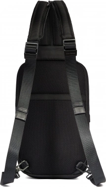 Рюкзак слинг мужской Piquadro Orion CA6625S136/N черный ткань/натур.кожа