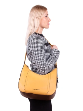 Сумка женская Piquadro Circle BD6658W92/GBE желтая/бежевая натур.кожа