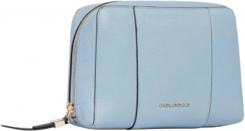 Косметичка Piquadro Circle BY6543W92/AZBE2 голубой/бежевый натур.кожа