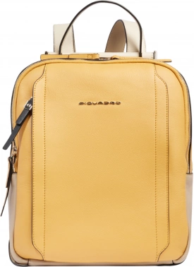 Рюкзак женский Piquadro Circle CA5566W92/GBE шафрановый/бежевый кожа