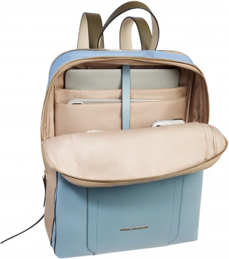 Рюкзак женский Piquadro Circle CA6216W92/AZBE2 голубой/бежевый кожа