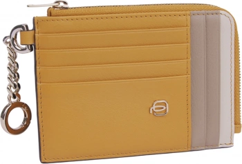 Чехол для кредитных карт Piquadro Circle PP5910W92R/GBE шафрановый/бежевый натур.кожа